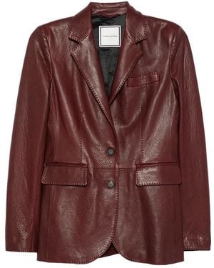 Tagliatore Sophie Leather Jacket - Red