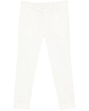 PT Torino Pleated Turn-Up Trousers - White