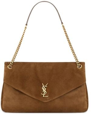 Saint Laurent Chain-Strap Shoulder Bag - Brown