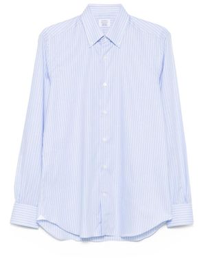 CAMICERIA MAZZARELLI Striped-Pattern Shirt - Blue