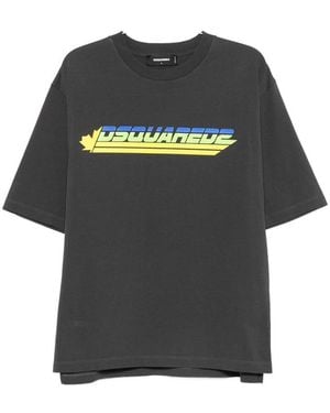 DSquared² Logo-Print Cotton T-Shirt - Black
