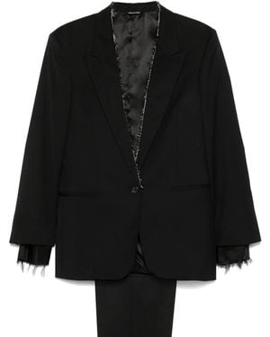 Eraldo Frayed Suit - Black
