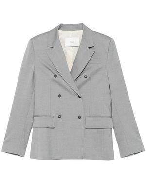 Tela Double-Breasted Blazer - Grey