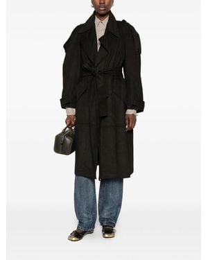 Low Classic Belted Trench Coat - Black