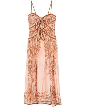 Zimmermann Aster Silk Long Dress - Pink