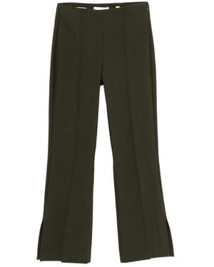 Vince Seam-Detail Side-Slit Pants - Green