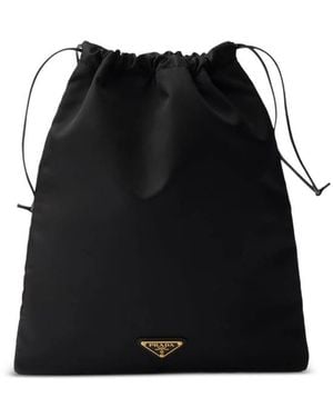 Prada Re-Nylon Drawstring Pouch - Black