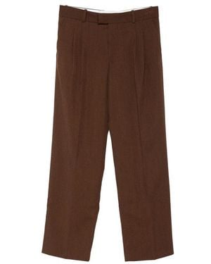 Drole de Monsieur Pleated Trousers - Brown