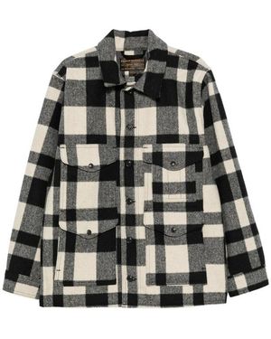 Filson Check-Pattern Button-Up Jacket - Black