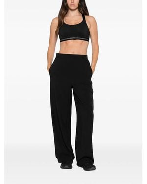 Calvin Klein Logo-Underband Racerback Sports Bra - Black