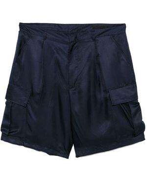 Prada Silk Cargo Shorts - Blue