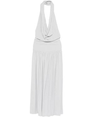 AYA MUSE Spoe Pleated Midi Dress - White