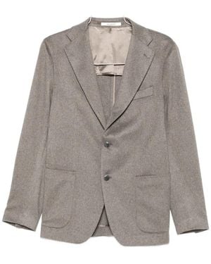 Tagliatore Notched-Lapel Single-Breasted Blazer - Gray