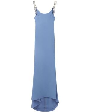 Stella McCartney Chain-Straps Satin Dress - Blue