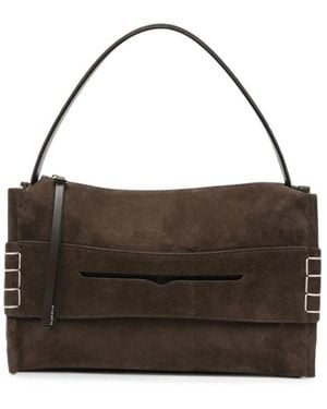 JW Anderson Whipstitch-Detail Suede Tote Bag - Brown
