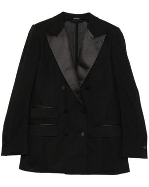 Tom Ford Double-Breasted Buttoned Blazer - Black