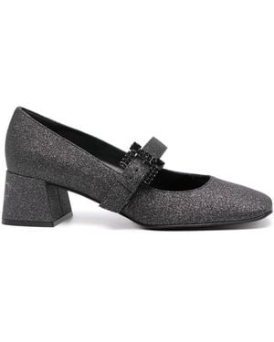 Sergio Rossi Sr Twenty Buckle Court Shoes - Black