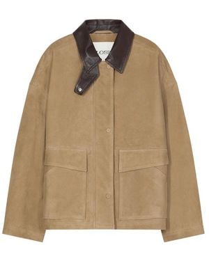 Closed Suede Leather Jacket - Natural