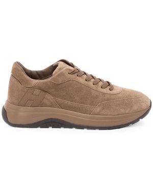Hogan Hi-Light Suede Sneakers - Brown