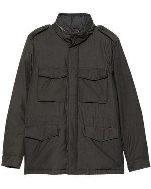 Moorer Four-Pocket Epaulette Jacket - Black