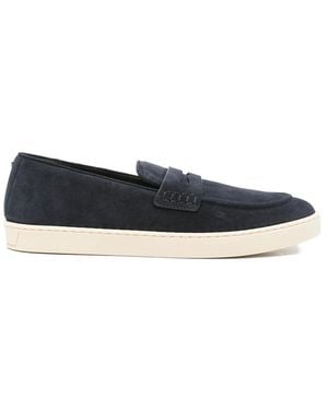 Canali Penny-Strap Loafers - Blue
