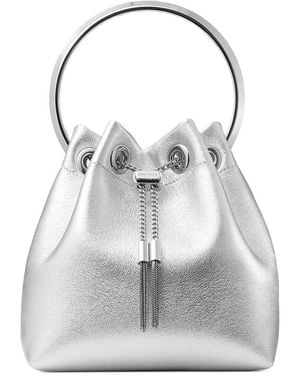 Jimmy Choo Mini Bucket Bag Bon Bon - Grey