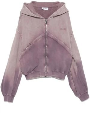 The Attico Logo-Embroidered Hoodie - Purple