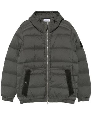 Stone Island Seamless Tunnel Hooded Puffer Jacket - Grey