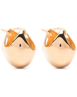 KHAITE Small Lotus Earrings - Metallic