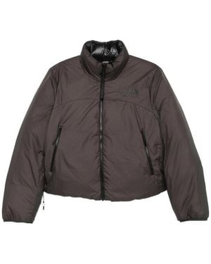 The North Face Logo-Embroidered Reversible Puffer Jacket - Brown