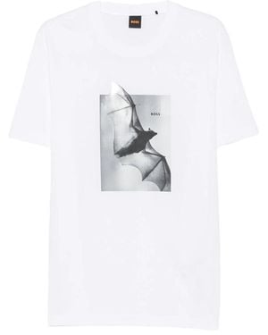BOSS Bat-Print T-Shirt - White