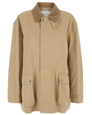 DUNST Corduroy-Collar Jacket - Natural