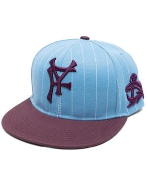 PDF Pinstripe Logo Baseball Cap - Blue