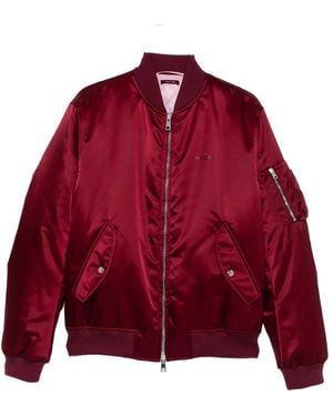 Gucci Satin Bomber Jacket - Red