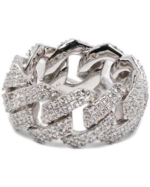DARKAI Diamond-Embellishment Ring - White