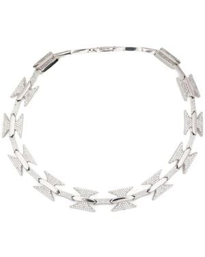 DARKAI Crystal-Embellished Barbed-Wire Necklace - Metallic