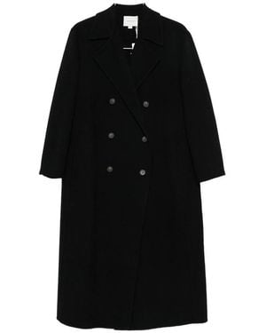 Vince Double-Breasted Coat - Black