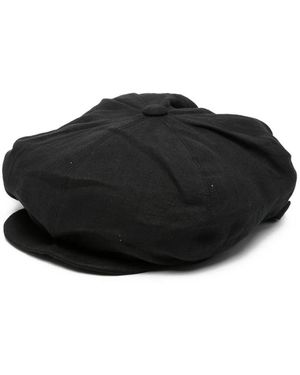 Ziggy Chen Panelled Newsboy Hat - Black