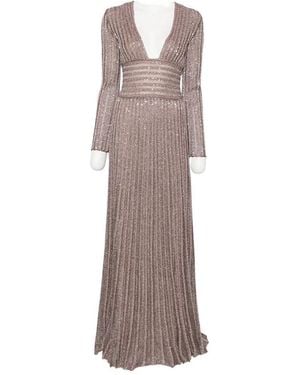 Missoni Sequin-Embellished Pleated Maxi Dress - Brown