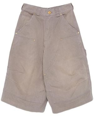 Willy Chavarria Logo-Embroidered Shorts - Grey
