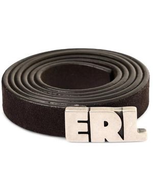 ERL Distressed Leather Belt - Black
