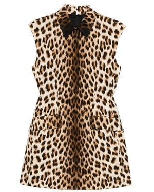 Sportmax Lonza Animal-Print Mini Dress - Multicolour