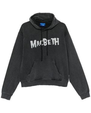 DAGGER Macbeth-Print Hoodie - Black