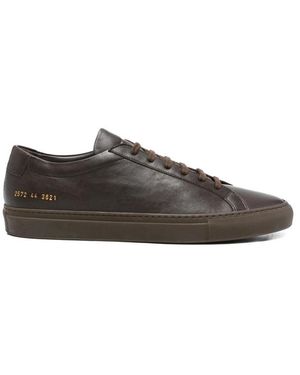 Common Projects Achilles Premium Lace-Up Trainers - Grey