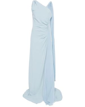 DE SANTIS Gathered One-Shoulder Dress - Blue