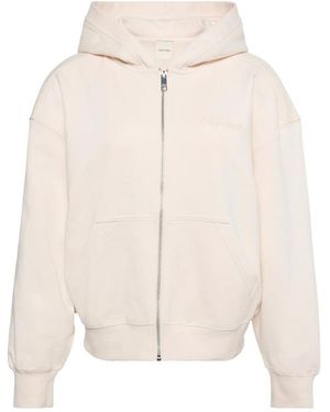 Calvin Klein Zip-Up Hoodie - Natural