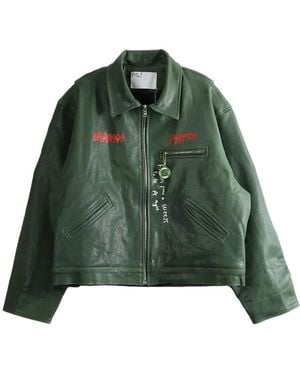 Paly Hollywood I Am Not Ashamed Leather Jacket - Green