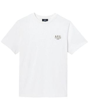 A.P.C. A. P.C. Logo-Print T-Shirt - White