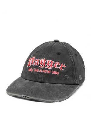 DAGGER Distressed Embroidered Baseball Cap - Multicolor