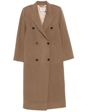 Almala Deja Double-Breasted Coat - Brown